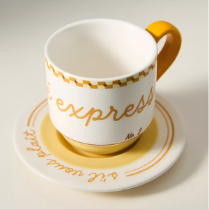 Bộ tách trà in logo theo phong cách Bắc Âu phổ biến, bán buôn, chất liệu gốm sứ, kèm đĩa, dùng cho trà chiều - Product Image 6