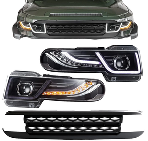 Faros LED para <span class=keywords><strong>FJ</strong></span> <span class=keywords><strong>Cruiser</strong></span> 2007-2023, Doble Haz con Rejilla, Señal de Giro Secuencial, VLAND Full LED, Lente Ahumada, Plug and Play 53100-35A30 - Product Image 1