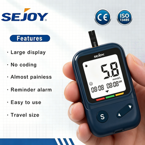 Kit de prueba de diabetes con <span class=keywords><strong>glucómetro</strong></span> alimentado por electricidad Sejoy Monitor de glucosa en sangre - Product Image 4