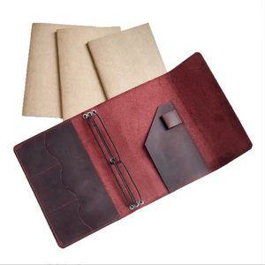 Reliure à anneaux en cuir PU personnalisée A5 A6 6 anneaux métalliques - Product Image 1