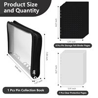Transparente PVC-Filzseiten A5-Format für Abzeichen, Buttons, Pins, Münzen – Sammelalbum mit 6-Ring-Bindung für TCG-Spieler