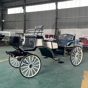 Popular Carroza de Caballos Negra de Cuatro Ruedas para Paseos Turísticos, Bodas y Parques de Atracciones en Venta - Product Image 2