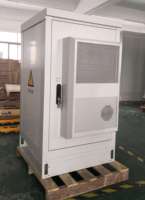 Faible MOQ Armoire de télécommunication extérieure 19 pouces IP65/IP55 avec système de refroidissement 18U 24U 27U 42U Boîte de sortie avec revêtement en poudre