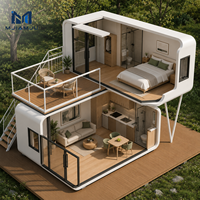 Vente en gros usine MJIAMJU – Maison mobile préfabriquée à 2 étages, bureau, cabine, design Apple, maison conteneur en acier, forme carrée moderne