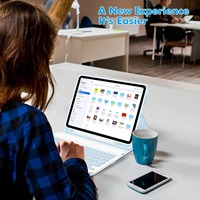 Funda con Teclado Delgada Premium Ultrafina con Retroiluminación RGB, Imitación Piel, para iPad Pro 11" M2, Teclado Inalámbrico BT Desmontable