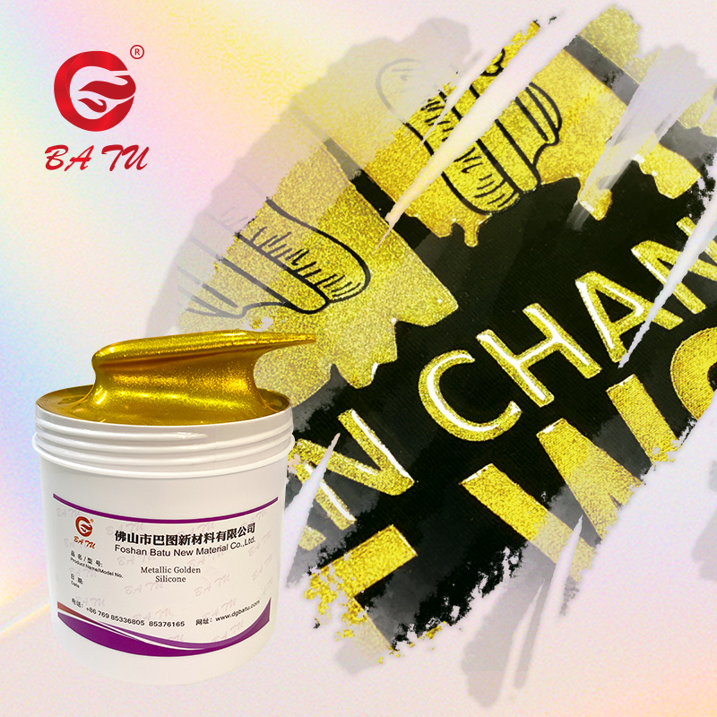 Metallic Golden Silicone Printing Manufacturers Printing Rubber Paste