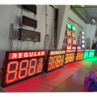 Monitor de pantalla digital para gasolinera 88,88 Blanco/verde/rojo Premium