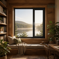 Fenêtre en alliage d'aluminium insonorisée horizontale de qualité supérieure, double vitrage, verre trempé transparent, certifiée Energy Star pour chambre à coucher