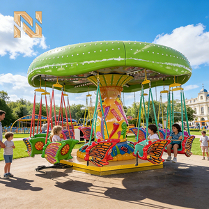 Fabricante Profesional de Sillas Voladoras de Mariposa de 12 Plazas para Parques de Atracciones al Aire Libre, Venta de Atracciones con Certificación CE de 4kW en Acero - Product Image 4