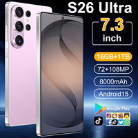Nouveau style 2026 en promotion : Smartphone 5G débloqué S26 Ultra, 16 Go + 1 To, Android 15.0, écran HD 7,3 pouces 144 Hz, Deca Core, 108 MP, version française