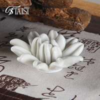 F036 blanc fait à la main fleur en céramique mur art décor à la maison 3D fleur pendentif pour salon mariage toile de fond