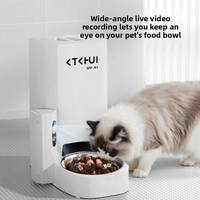 Distributeur de nourriture intelligent portable pour chiens et chats, caméra ultra-grande définition à objectif grand angle, prise en charge de l'application, étanche