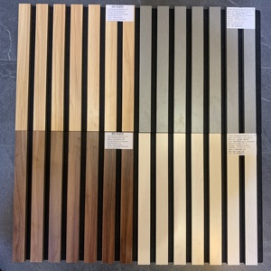 Panneaux acoustiques insonorisants autocollants, panneaux acoustiques en grille couleur <span class=keywords><strong>bois</strong></span>, vente en <span class=keywords><strong>gros</strong></span> aux <span class=keywords><strong>prix</strong></span> d'usine - Product Image 6