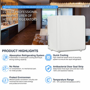 Réfrigérateur à adsorption Green.W Mini 30L en acier inoxydable, faible bruit, économe en énergie, dégivrage automatique, 1 porte, portable pour la maison et l'hôtel - Product Image 4