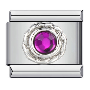 Stainless Steel DIY Italian Modular <b>Bracelet</b> Purple Zircon Inlay Heart Star <b>Flower</b> Geometric Cartoon Animal Letter Unisex Gift - Product Image 3