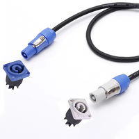 Câble d'alimentation ABCCABLS 20A Powercon non blindé mâle-femelle 3*2,5 mm² en caoutchouc cuivre sans oxygène pour guirlandes lumineuses LED extérieures