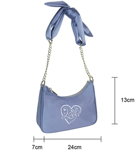 Sac fourre-tout de luxe décontracté pour femme 2024 avec bandoulière portable en nylon et chaîne métallique, résistant à l'eau, idéal pour l'école ou la mode - Product Image 5