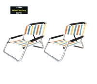 Ensemble de chaises longues d'extérieur modernes gris fer, en métal, hauteur réglable, pliables, rectangulaires, pour salon, hôtels, jardins, pêche, élégantes