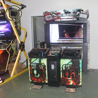 LeaderDream Coin Operated Shooting Zombies Arcade Machine Machine de jeu vidéo Pistolet électronique Jeux de tir avec écran 55 pouces