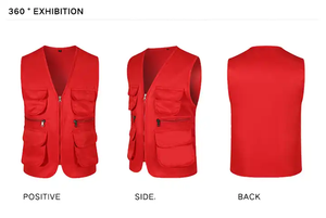 Gilet da <span class=keywords><strong>Lavoro</strong></span> Multitasca Personalizzabile con Logo, Colorato, Robusto e di Qualità, Uniforme Promozionale per Marketing - Product Image 6