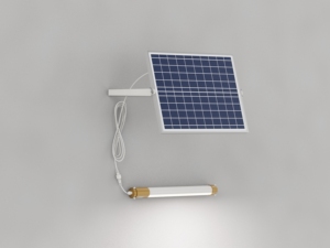 Tube LED solaire IP65 T5, éclairage haute efficacité pour chambres/entrepôts/toilettes, PVC/PC, alimentation par batterie, 6000K - Product Image 2