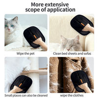 Gant réutilisable en polyester simple pour enlever les poils d'animaux, pour chiens et chats, nouvelle version améliorée pour les vêtements, les canapés, les tapis, les sièges de voiture