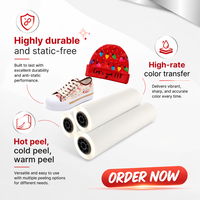 Film PET DTF double face 75u, rouleau mat 30cm 60cm pour impression par transfert thermique/décollement à froid/décollement à chaud pour vêtements, compatible imprimantes DTF