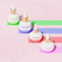Botol Kaca Pipet Bulat 20ml 30ml untuk Kemasan Serum Rambut, Minyak, dan Minyak Esensial, Dapat Dikustomisasi