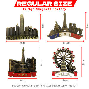 Atrações modernas personalizadas do curso dos ímãs do refrigerador do metal e lembranças do marco - Product Image 3