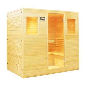 Saunas Tradicionales de Madera Maciza para Interiores Helius HL-103205 con Panel de Control Computarizado y Ventanas de Travesaño, Sauna de Vapor para 4 Personas - Product Image 2