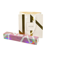 Boîte à gâteaux imprimée personnalisée avec poignée et fenêtre + sac en papier assorti | Emballage de dessert de boulangerie