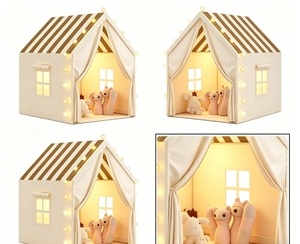 Tente de jeu intérieure pour enfants en promotion avec panneaux en maille et sac de transport – Idéale pour pique-niques, voyages et fêtes – Cadeau de jeu pour enfants - Product Image 2
