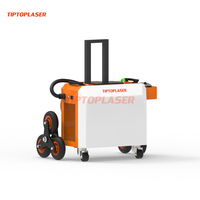 Machine de nettoyage laser montée sur chariot avec câble à fibre optique de 5 m et boîtier certifié IP pour environnements industriels exigeants