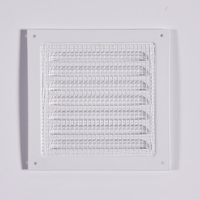 Grille d'aération carrée en alliage d'aluminium, diffuseur d'air de plafond blanc avec filet anti-insectes en nylon pour HVAC