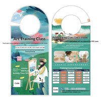 Cartes promotionnelles personnalisées pour poignées de porte, idéales pour les cours de formation et de danse - Flyers imprimés offset, origine Chine