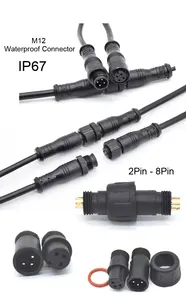 Plug-in Type Or Panel Mounting 2 3 4 5 6 7 8 9Pins Electrical Round IP67 IP68 Male Female Waterproof Connector Cable