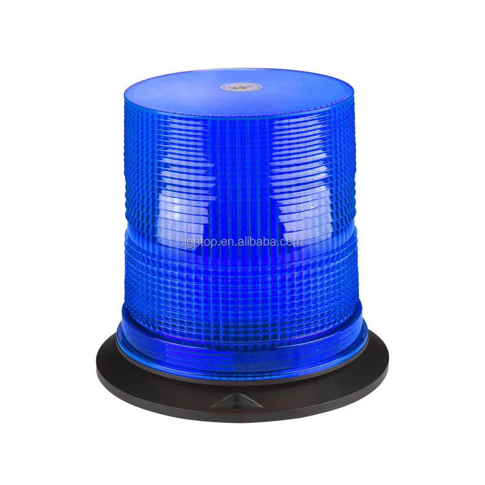 LED bleue avec lentille bleue lumière stroboscopique 48V balise clignotante pour indonésie zone minière lampe d'avertissement étanche