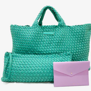 Woven Mahjong Tote <strong>Bag</strong> Large Capacity Travel Beach Handbag With Matching Wrist Pouch Portable Storage <strong>Bag</strong> for Mahjong Tiles - Product Image 6