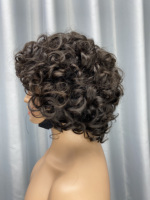 Machine Perruques Courtes Bouncy Curl Bob Perruques pour Double Drawn Cheveux Bruts 300% Densité En Gros Pas Cher Prix