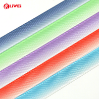 LIWEI Tissu Jacquard Tendance Écologique à Point de Croix Chevron Dégradé avec Transfert Thermique en Polyester/Nylon pour Vêtements, Chaussures et Sacs