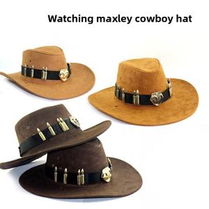 หมวกขี่ม้าอะนิเมะโอเวอร์วอช เดธสโตรค์ ไพโอเนียร์ แมคครีอัศวินคาวบอยตะวันตกสไตล์ลำลองภาพสไตล์ยูนิเซ็กส์ผ้าฝ้าย 100% <span class=keywords><strong>3D</strong></span> - Product Image 3