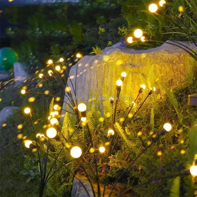 Led Outdoor Gazon Zonne-Decoratie Vuurvlieg Verlichting Kerstvakantie Feest Tuin Gazon Grond Plug-In Verlichting