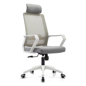 Silla de respaldo alto de malla de color blanco, soporte lumbar simple, sillas de computadora de malla, silla de oficina de malla - Product Image 2