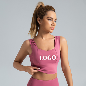 הסיטונאי נשים ספורט נשים לדחוף את כושר יוגה טנק עליון רצועה אתלטי בחזרה קבוע החזייה ספורט כוסות - Product Image 5