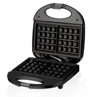 Machine à gaufres électrique RAF 850W portable à double face chauffante avec revêtement antiadhésif pour panini, crêpes, pain, petit-déjeuner