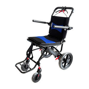LEIHU kursi roda lipat ringan portabel, untuk orang tua perjalanan pesawat menggunakan perlengkapan terapi rehabilitasi - Product Image 1