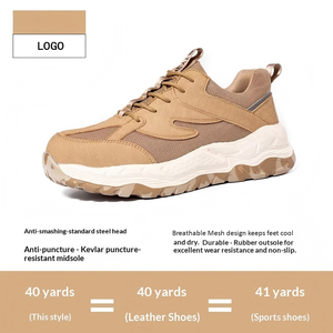 Chaussures de sécurité multi-styles en acier pour hommes, avec embout de protection, en maille tissée, résistantes à la perforation et antidérapantes, pour usage industriel - Product Image 1