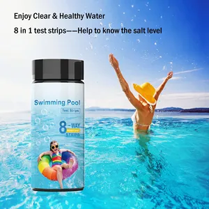 Tiras de prueba para piscina 100 CT <span class=keywords><strong>8</strong></span> en 1 para bañera de hidromasaje, piscinas y piscinas de agua salada - Product Image 6