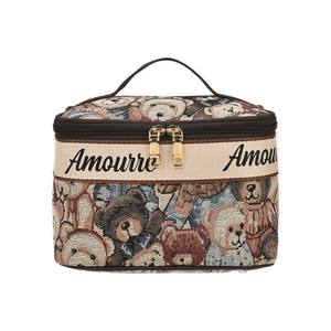 Bolsa de Maquillaje Portátil de Gran Capacidad, Bolsa de Almacenamiento de Productos de Cuidado de la Piel y Cosméticos de Viaje, Diseño de Oso Animado para Mujer - Product Image 6