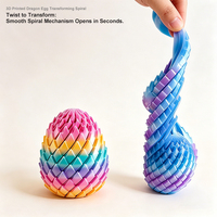 Jouet anti-stress spirale transformable en forme d'œuf de dragon imprimé en 3D pour enfants et adultes, cadeau éducatif STEM